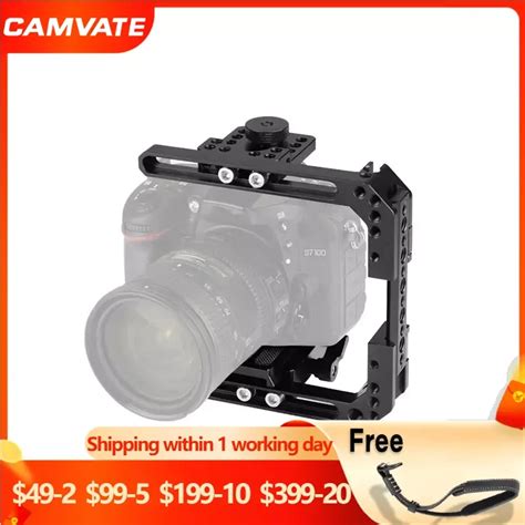 Camvate Adjustable Camera Half Cage Rig With Manfrotto Qr Baseplate