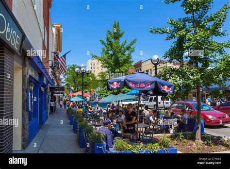 Sidewalk Restaurant On Main Street In Downtown Ann Arbor Michigan