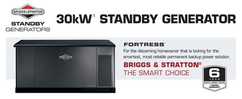 Kw Briggs Stratton Fortress Standby Generators Briggs Stratton