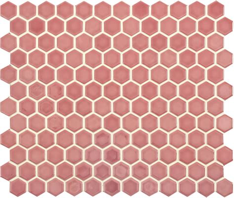 Mini Pink Gloss Hexagon - Hyperion Tiles