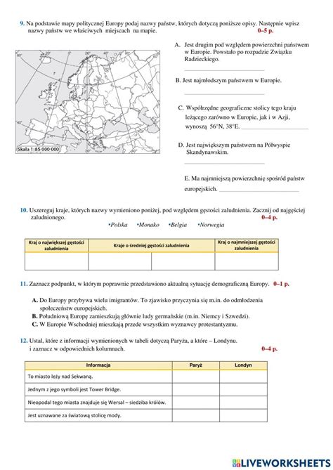 Sprawdzian Geografia Klasa 6 Artofit