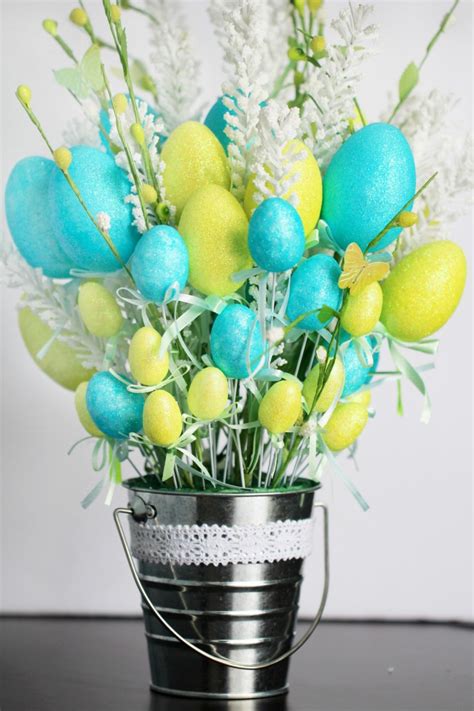 Easy Easter Egg Flower Arrangement - Frugal Mom Eh!