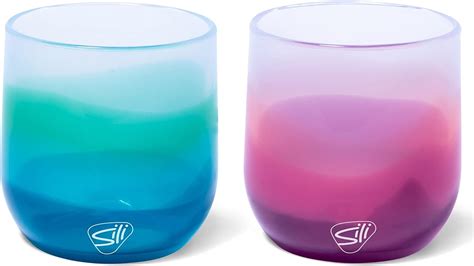 Silipint Silicone 12oz Stemless Wine Glasses 2 Pack Mountain Air