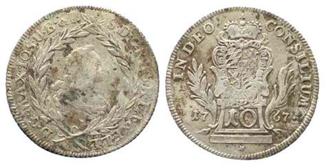 BAYERN 10 Kreuzer 1767 MAXIMILIAN III JOSEPH Silber 47049 Ss Vz MA