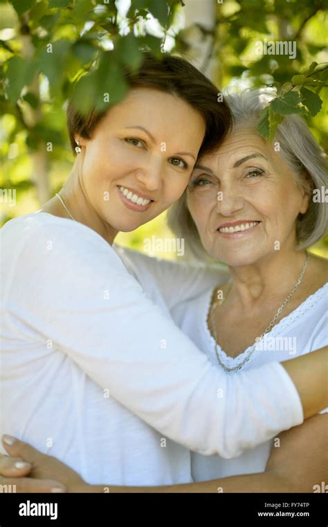 Senior Mother With Daughter Hi Res Stock Photography And Images Alamy