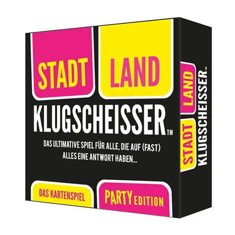 Kartenspiel Stadt Land Klugscheisser Party Edition