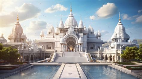 Premium AI Image | Temple complex Bhagwan Valmiki Tirath Sthal or ...