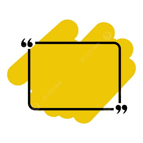 Yellow Quote Box Geometric Shape Vector Quote Box Yellow Quote Box