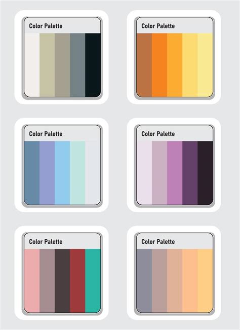 Vector Color Palette Set Vector Art At Vecteezy