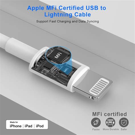 Cargador Para Iphone Certificado Apple Mfi Paquete De Adaptadores De