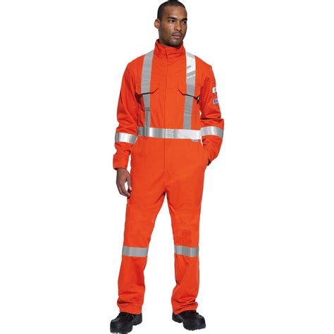 Amp Ca Canadian Linen Hi Vis Fr Coverall W 2 Solid Silver Tape 7oz