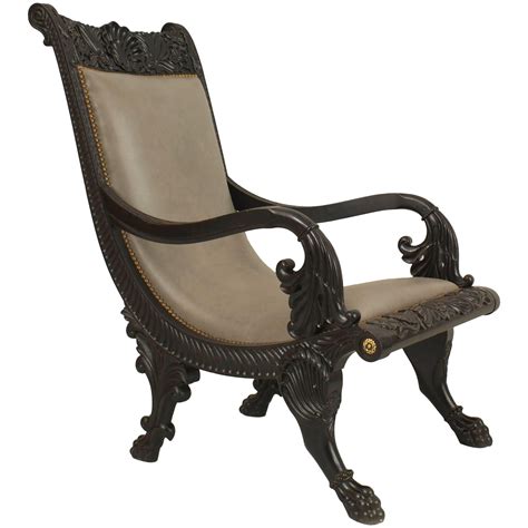 Anglo Indian Chair and Ottoman at 1stDibs