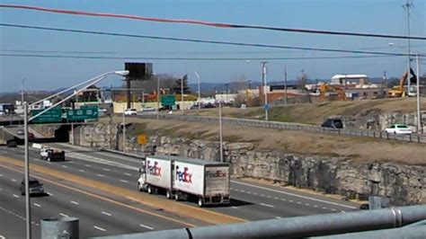 Interstate 40 Highway Traffic In The Gulch Area Of Nashville Tennessee