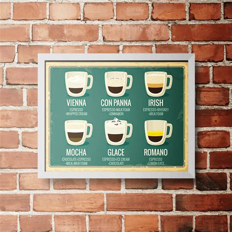 Placa Coffee Menu Comprar Em Art Print Decora Es