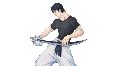 toji fushiguro wallpaper  white background jujutsu kaisen