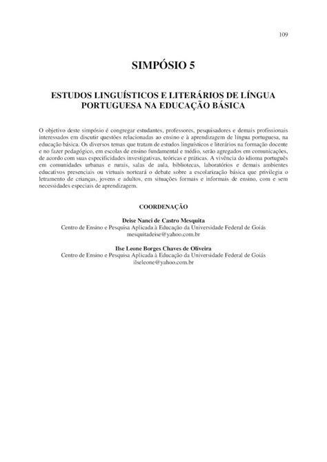 PDF Estudos da Língua Portuguesa ESTUDOS LINGUÍSTICOS E LITERÁRIOS