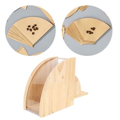 Sonew Porte Filtre Caf En Bois Massif Avec Support De Rangement Pour