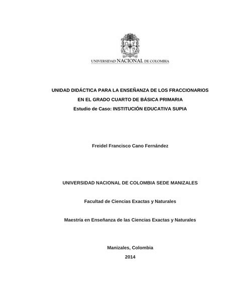 Pdf Unidad Did Ctica Para La Ense Anza De Los Pdf File