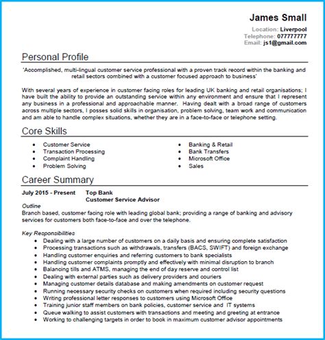 Customer Service Cv Example With Writing Guide And Cv Template