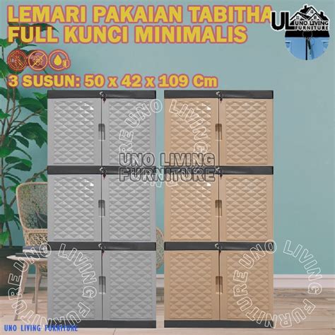 Jual Full Kunci Lemari Pakaian Plastik Full Kunci Susun Lemari