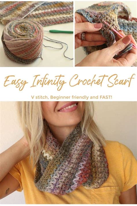 Easy Infinity Crochet Scarf Pattern 3 Hours Or Less Melanie Ham