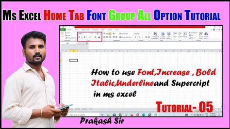 Ms Excel Complete Home Tab Tutorial In Hindi ।excel Tutorial For Beginners In Hindi Font Group