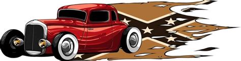 Tirage D Illustration Vectorielle De Voiture Hot Rod Vecteur Premium