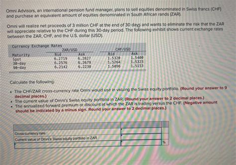 Solved Omni Advisors An International Pension Fund Manager Chegg