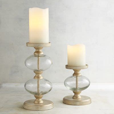 Pier 1 Imports Clear Bubble Pillar Candle Holders Candle Holders