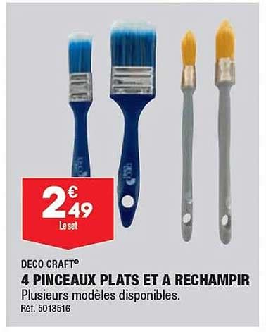 Promo 4 Pinceaux Plats Et à Rechampir Déco Craft chez Aldi iCatalogue fr