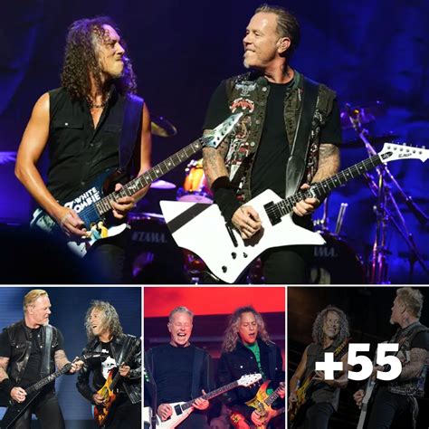 James Hetfield And Kirk Hammett Of Metallica Have A Working