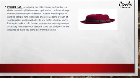 PPT - Unleash Your Style with Exquisite Hats At Laird Hatters ...