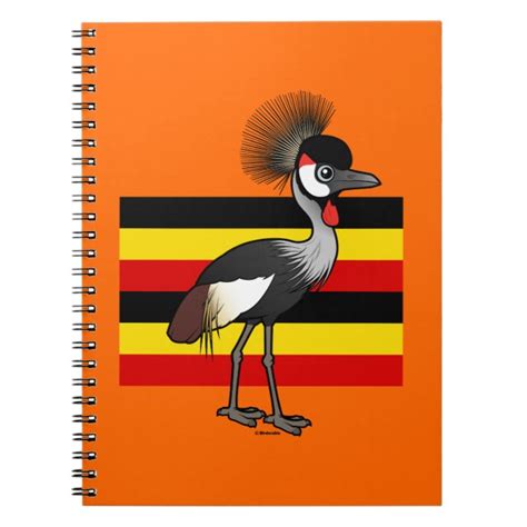 Grey Crowned-Crane of Uganda Photo Notebook (6.5" x 8.75", 80 Pages B&W)