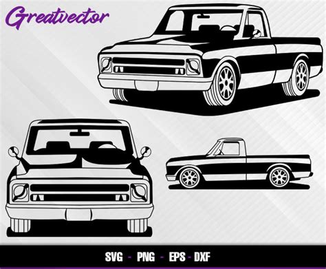 C10 Chevy Retro Truck 100 Anniversary X3 Files L Eps Svg Etsy