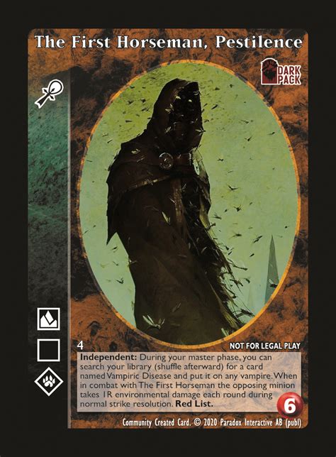 The First Horseman, Pestilence - Custom Card - Black Chantry ...