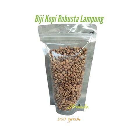 Jual Kopi Biji Mentah Robusta Lampung 250 Gram Kebun Sendiri Diproses