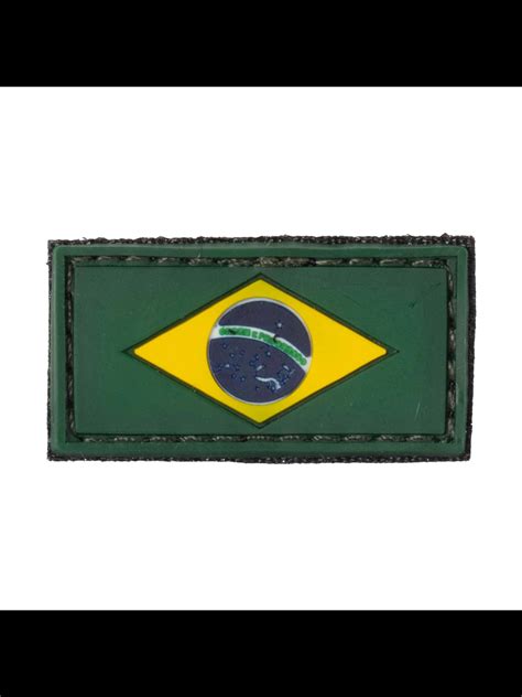 EMBORRACHADO BANDEIRA DO BRASIL COLORIDO GOLA Tropa Militar