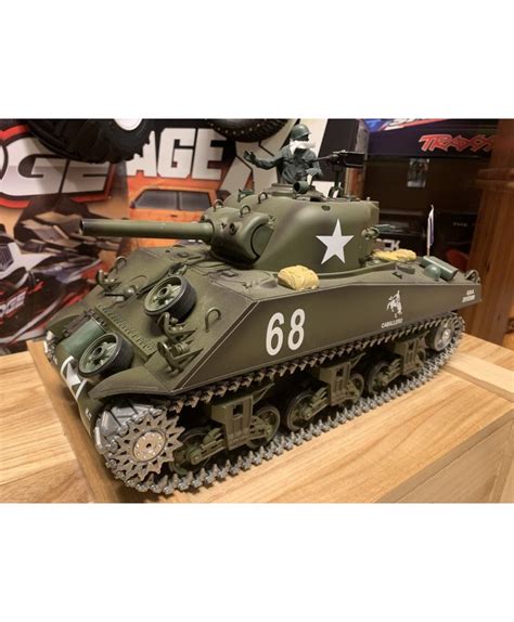 CHAR SHERMAN M4A3 AMERICAIN RC 1 16 COMPLET BRUIT FUMEE 2 4Ghz