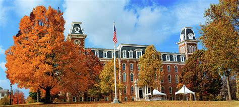 Old Main During Autumn At University Of Arkansas Panorama Photograph By