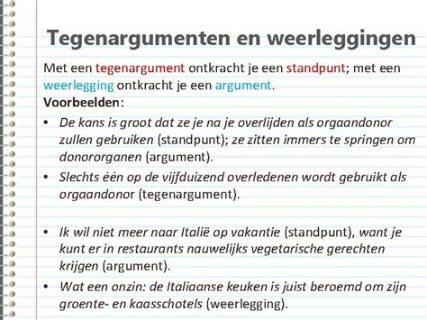 H Standpunten En Argumenten Paragraaf Standpunten