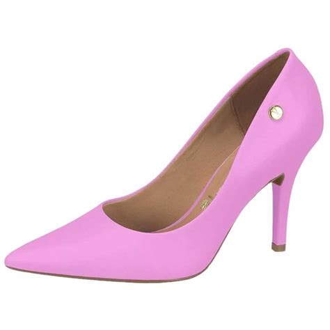 Scarpin Feminino Salto Alto Pelica Rosa Mauve Nude Vizzano Karina