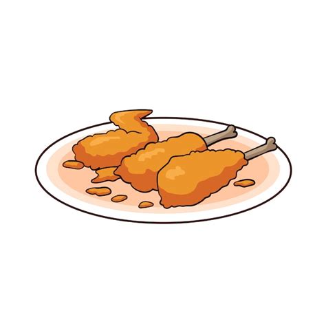 Premium Vector Hand Drawn Crispy Fried Chicken