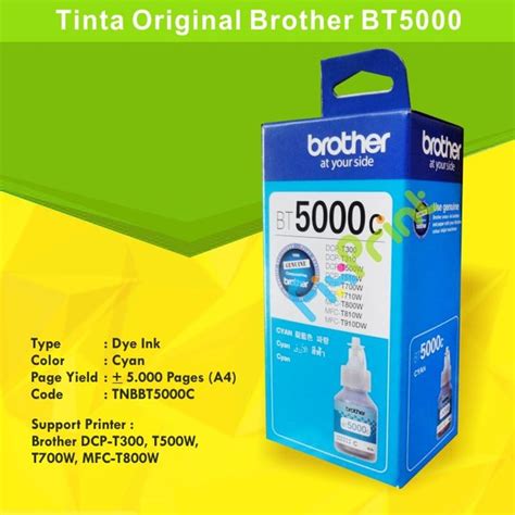 Jual Tinta Brother Original BT5000 BT 5000 Cyan Tinta Refill Printer