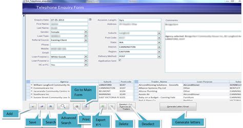 NILS Telephone Enquiries Database | Microsoft Access | Nick's Software