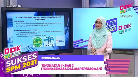 Sukses SPM 2021 Perniagaan Tingkatan 4 Bab 2 Trend Semasa