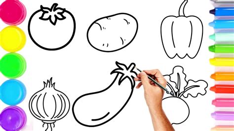 How To Draw Vegetables Step By Step For Biginners Easy Drawing And