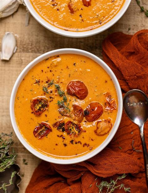 Creamy Roasted Garlic Tomato Soup Simple Healthy Recipes Complex