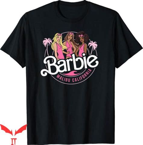 Black Barbie T Shirt Malibu Logo