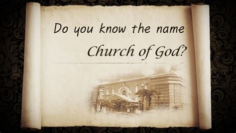 Do you know the name ‘Church of God’? – Who is WMSCOG?