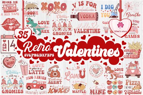 Retro Valentines SVG Bundle Graphic By Mimi S Story Creative Fabrica